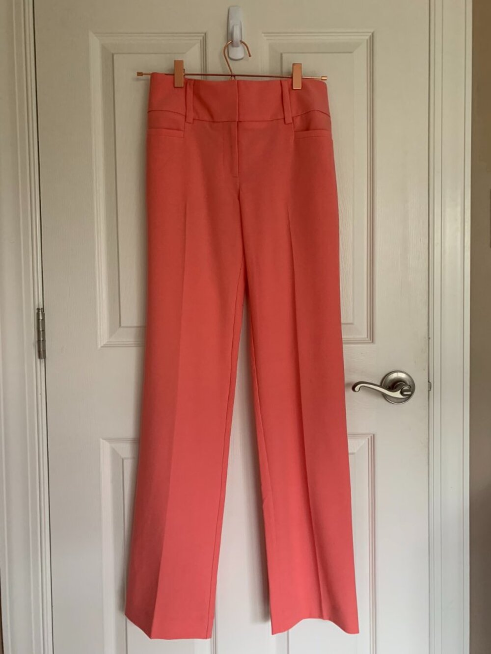 New York & Company Women's Bootcut Trouser Pants, Pink Salmon, size 0 R NWT